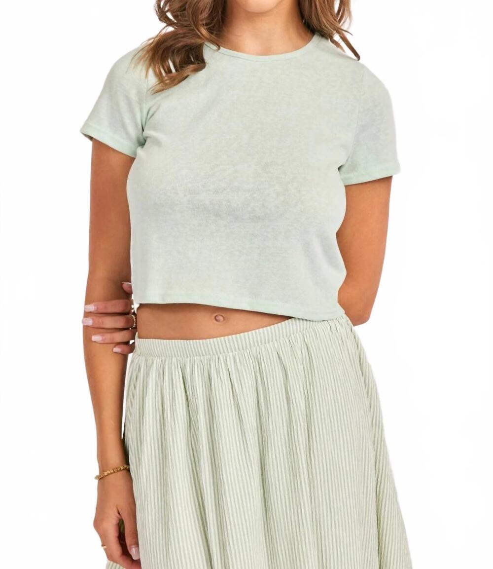 NEW SADIE & SAGE lumen crewneck tee in green